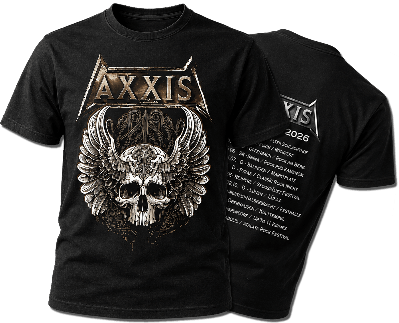 AXXIS T-Shirt Bronze Skull
